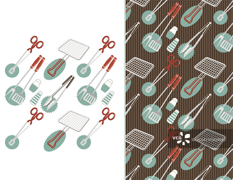 烧烤或户外烤肉用具图片素材