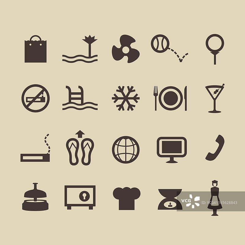 酒店设施图标图片素材