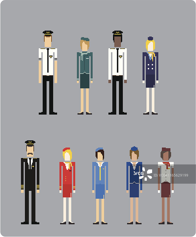 飞行机组人员（矢量图）图片素材