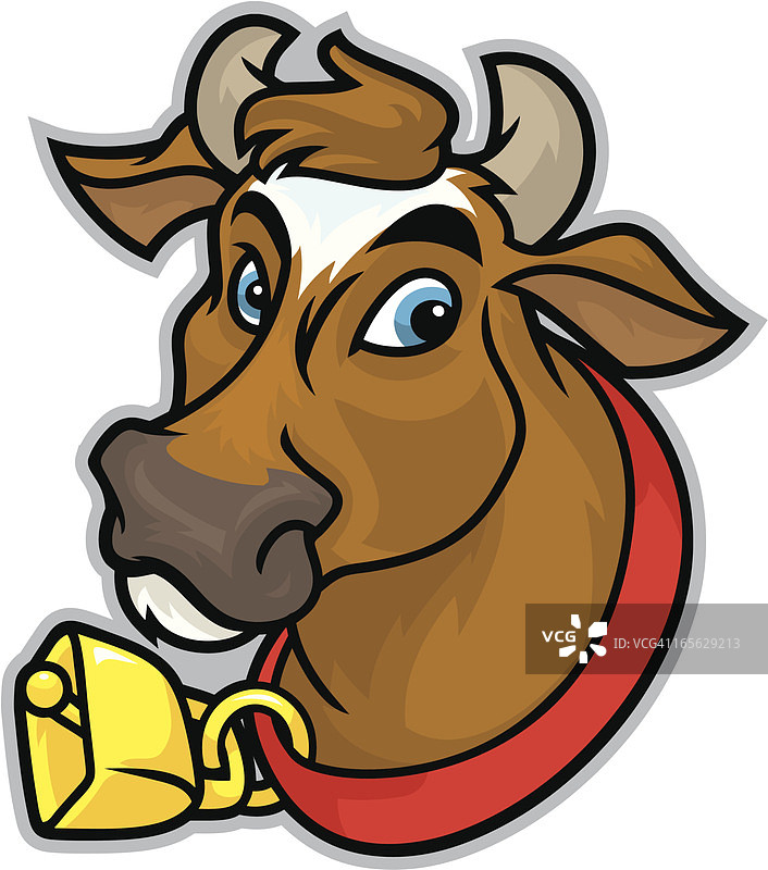 根西岛乳牛吉祥物图片素材