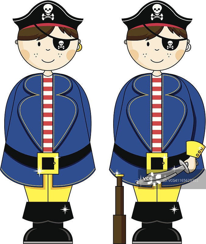 海盗男孩角色图标图片素材