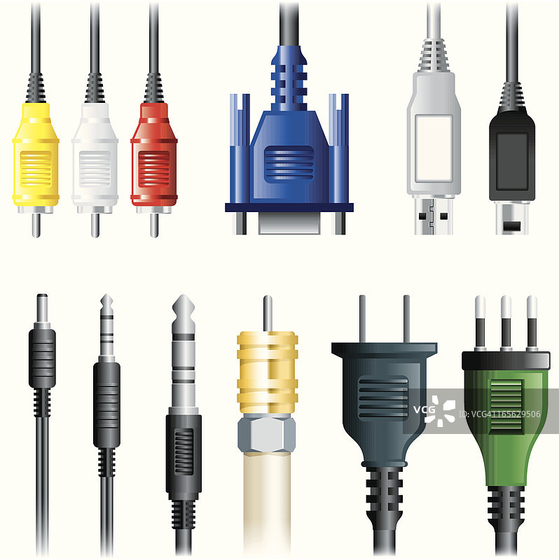 多媒体线缆图像素材图片素材