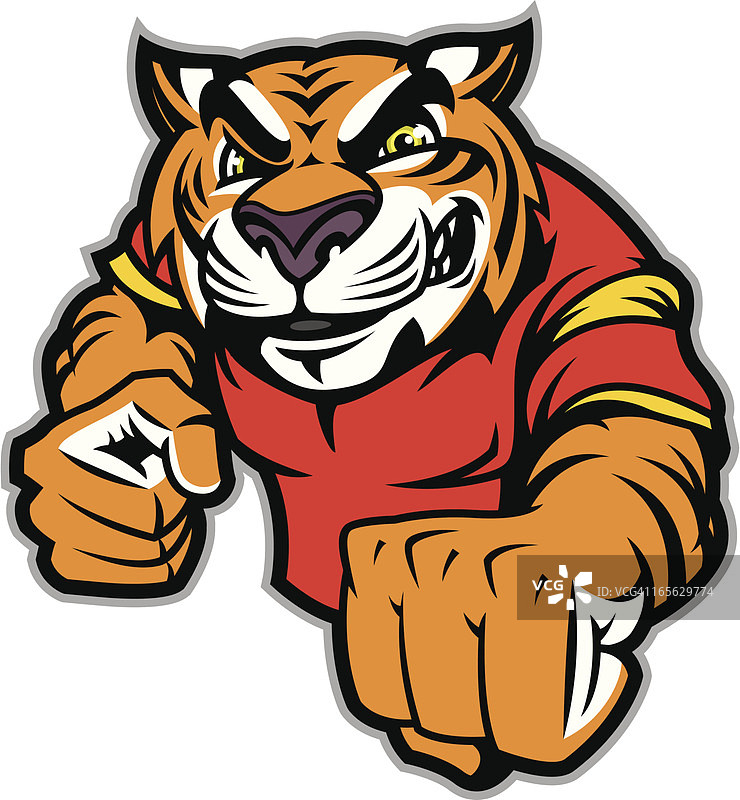 老虎战斗姿态图片素材