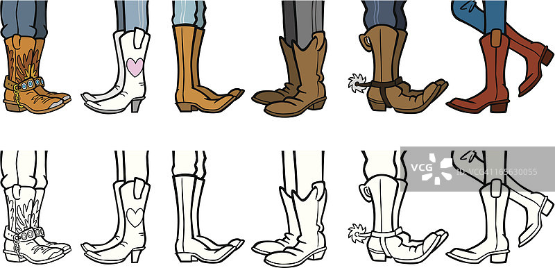 牛仔靴图片素材