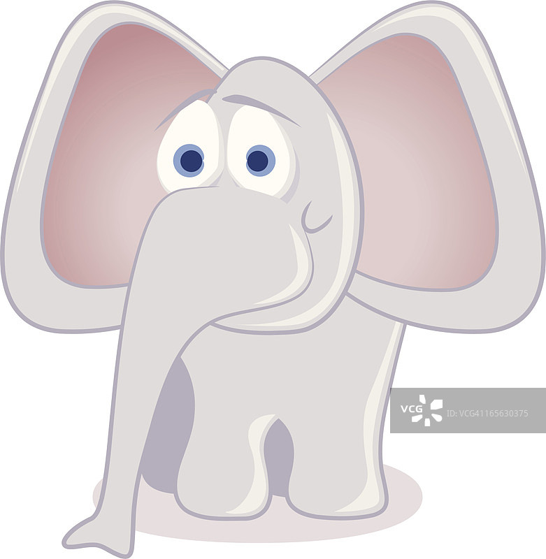 粉色调的大象卡通图片素材