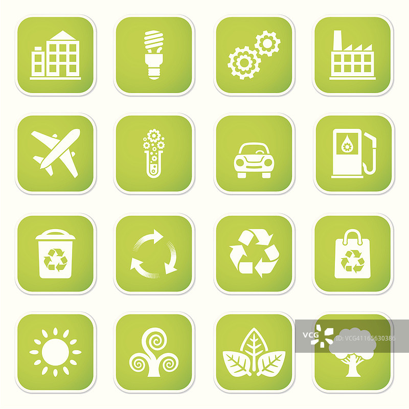 生态正方形贴纸II图片素材