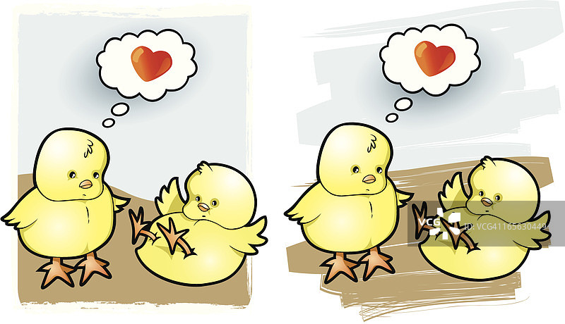 恋爱中的鸡图片素材