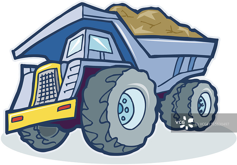 卡通倾卸卡车工程车图片素材