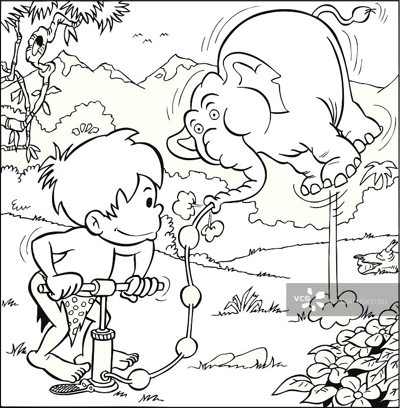 有趣的丛林场景图片素材