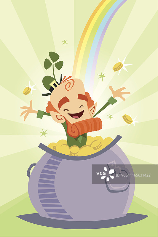 绿矮人金罐图片素材