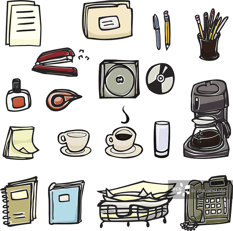 办公用品与设备图片素材