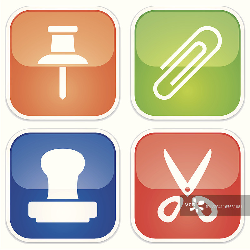 办公用品迷你套装-四色光面图片素材