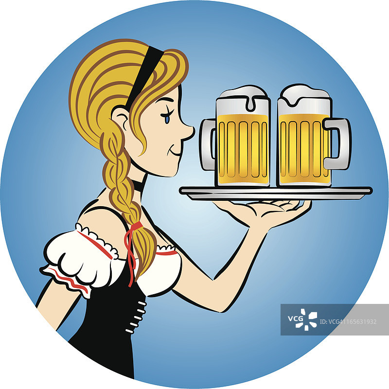 女士啤酒图片素材