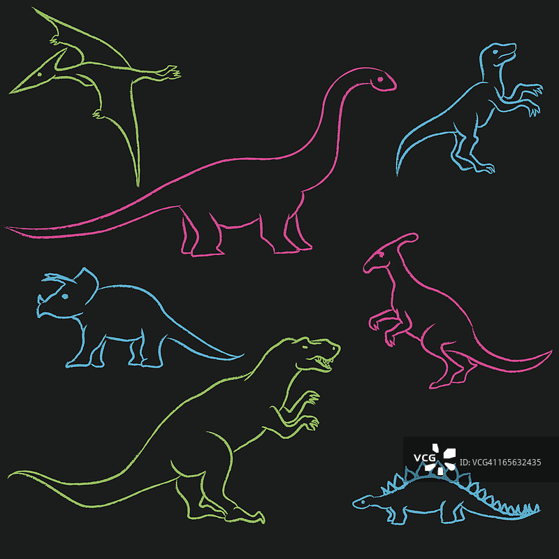 粉笔恐龙图片素材