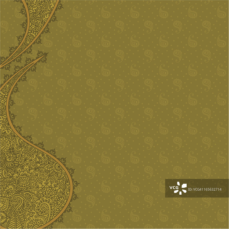 绿色佩斯利背景图片素材