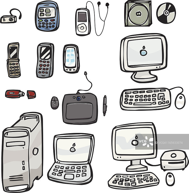 商务办公电脑与用品图片素材