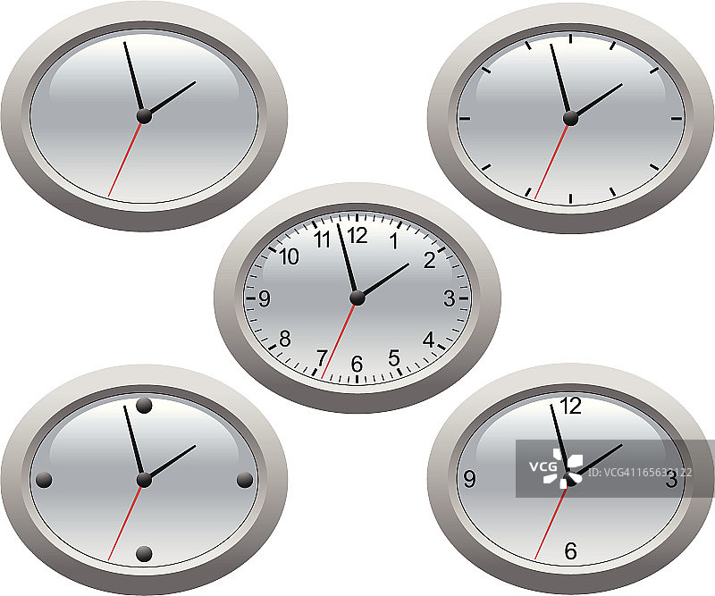 椭圆形时钟图片素材