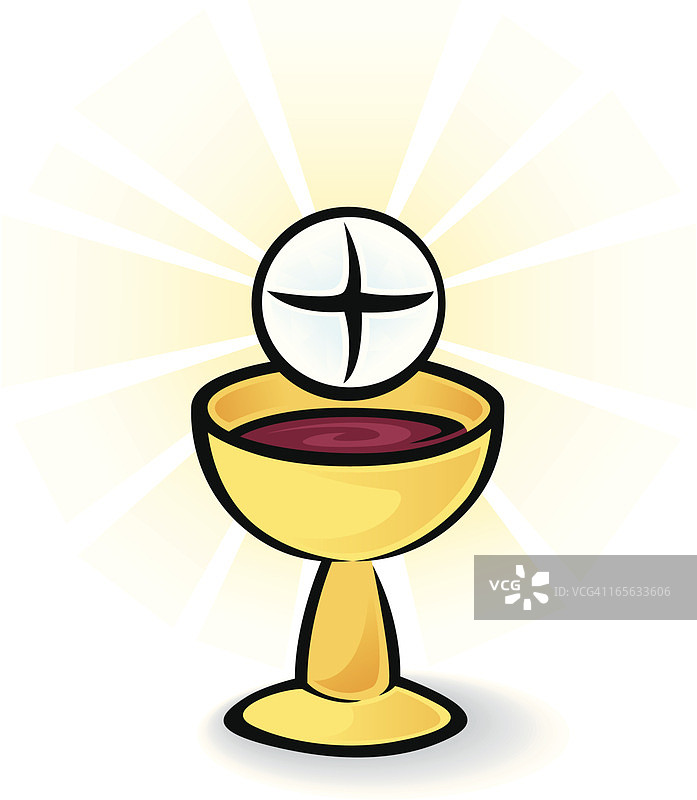 圣餐面包和葡萄酒图片素材