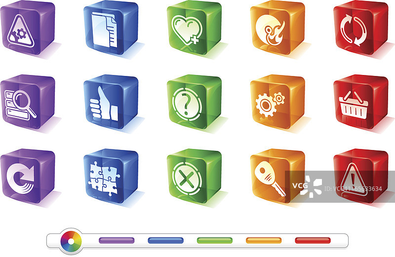 网站和互联网图标 4 | GlassCubes 图标图片素材