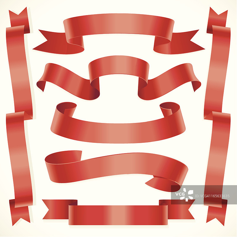 红色纹章卷轴图片素材