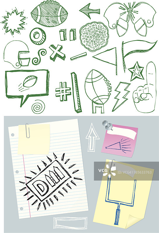 足球运动涂鸦图片素材