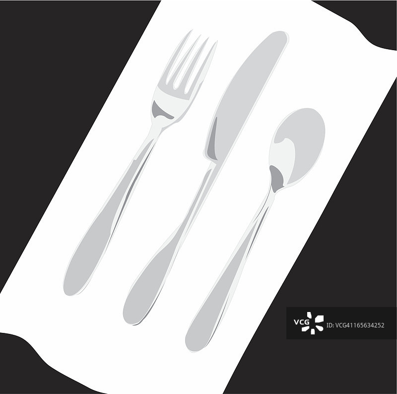 餐具摆放图片素材