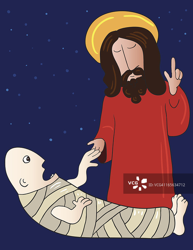 耶稣使死者复活图片素材