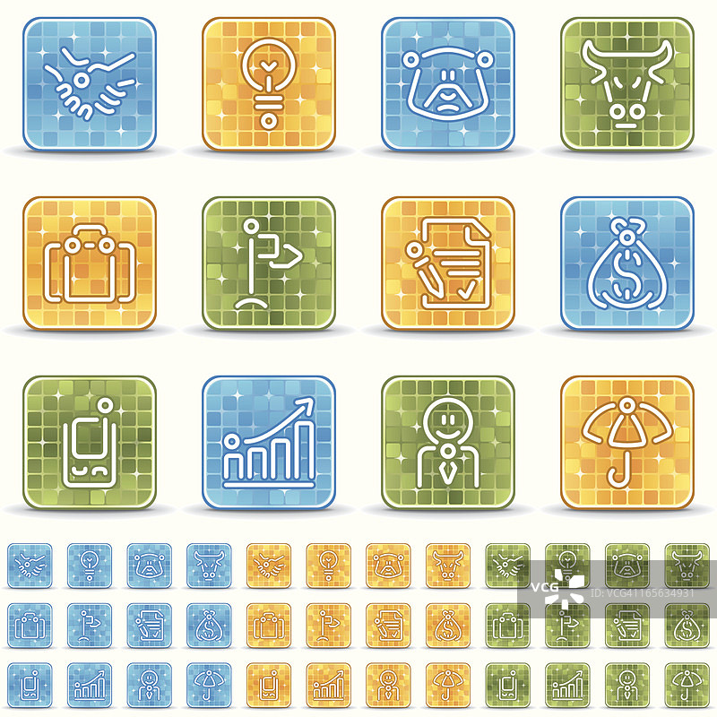 明亮方块商业图标图片素材