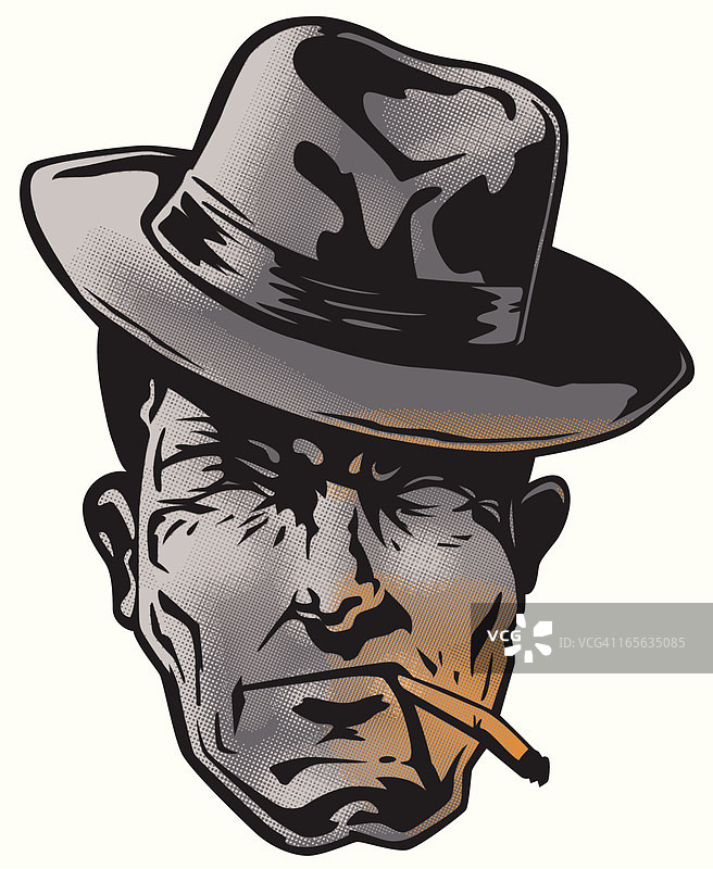 50年代风格的硬汉侦探图片素材