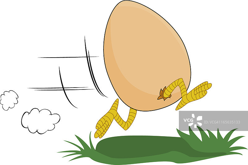 奔跑的鸡蛋图片素材