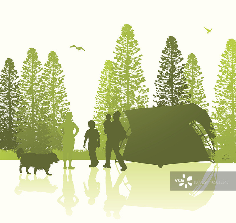 独立露营场景图片素材