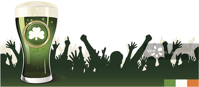 圣帕特里克节啤酒边框图片素材