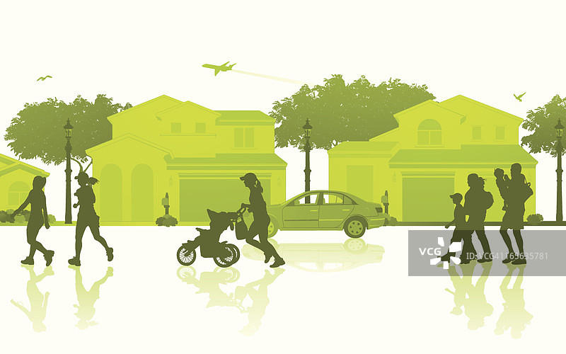 隔离的社区场景图片素材