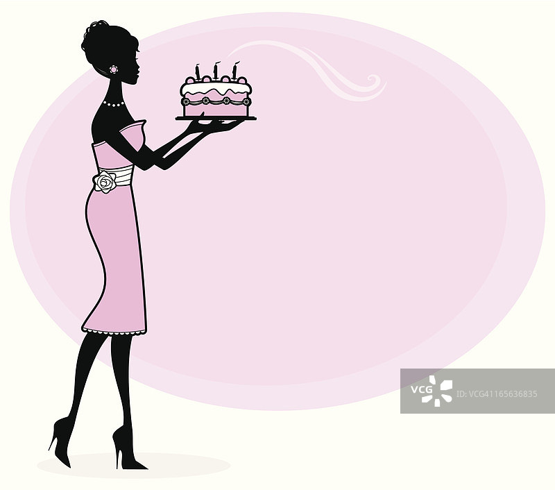 少女生日蛋糕图片素材