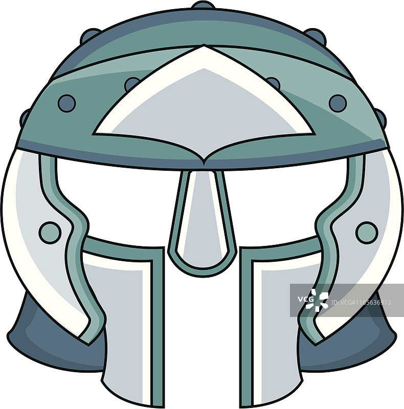 罗马角斗士头盔卡通风格图片素材