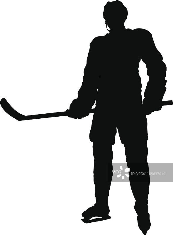 冰球运动员轮廓图片素材