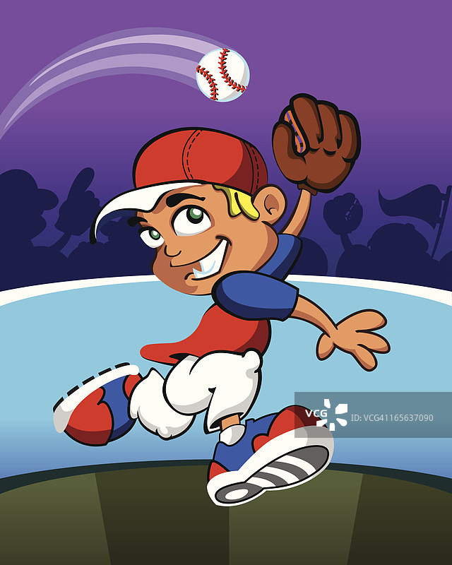 棒球接球图片素材