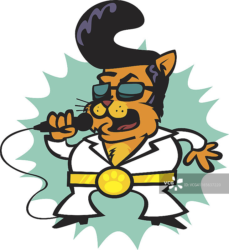 猫咪卡拉OK图片素材