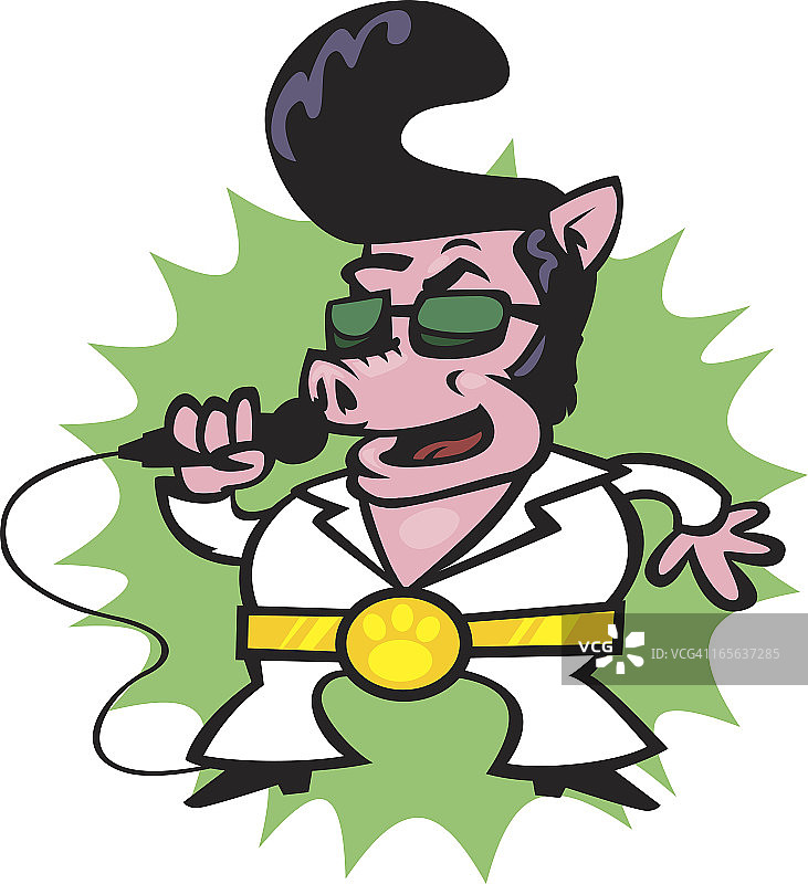 迪斯科猪图片素材