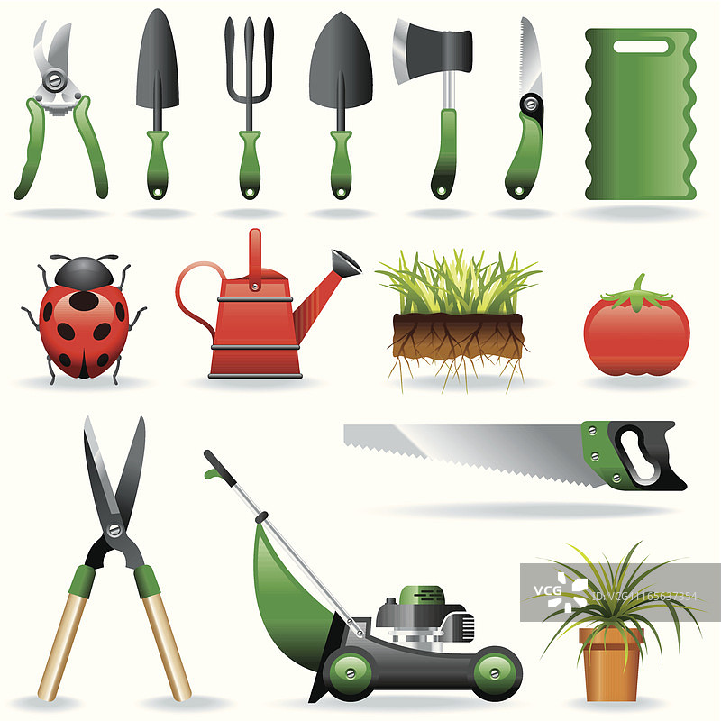 园艺图标集图片素材