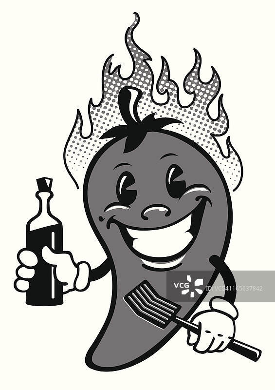 黑白辣椒儿童图片素材