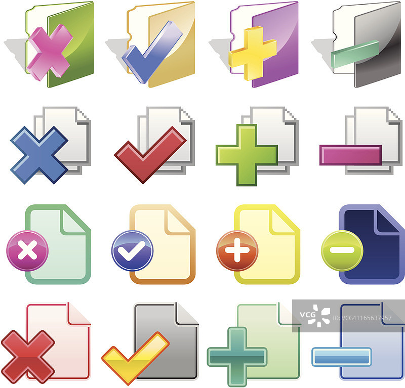 叉号、勾号、加号、减号图片素材