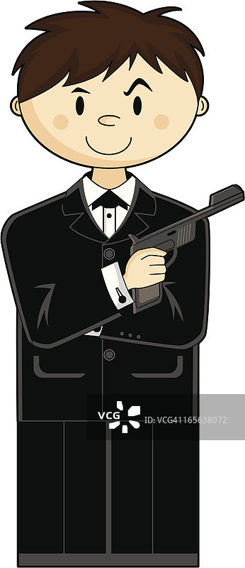 可爱的小特工图片素材