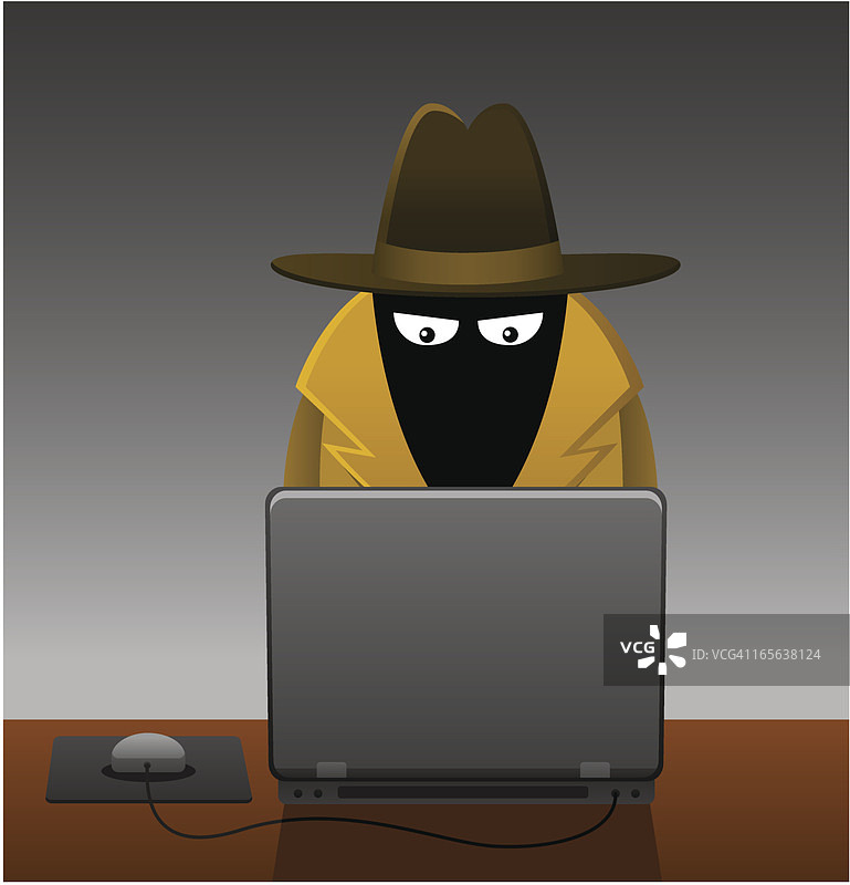 使用电脑的间谍图片素材