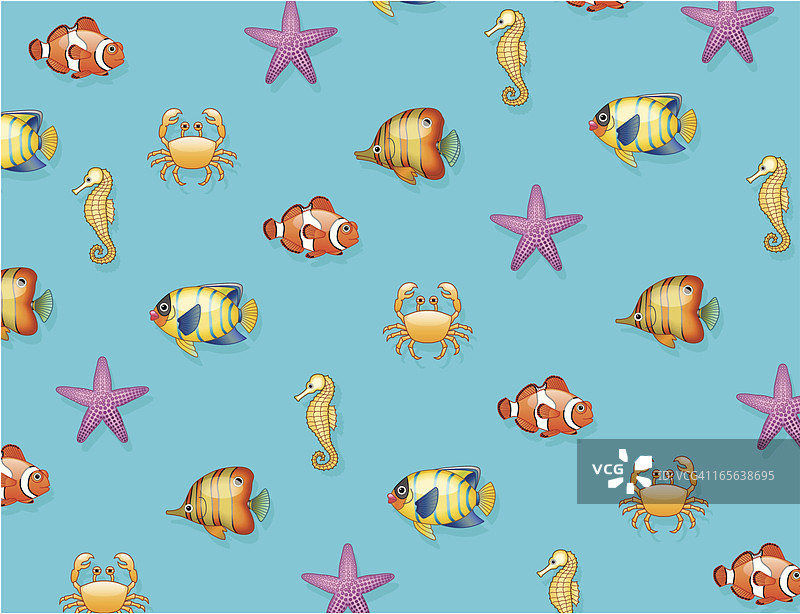 海洋生物图案图片素材