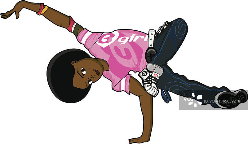 时髦的霹雳舞女孩图片素材