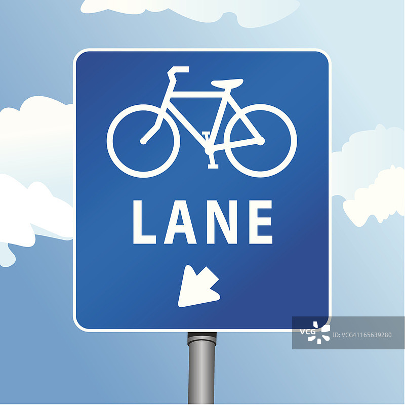 自行车道标志图片素材