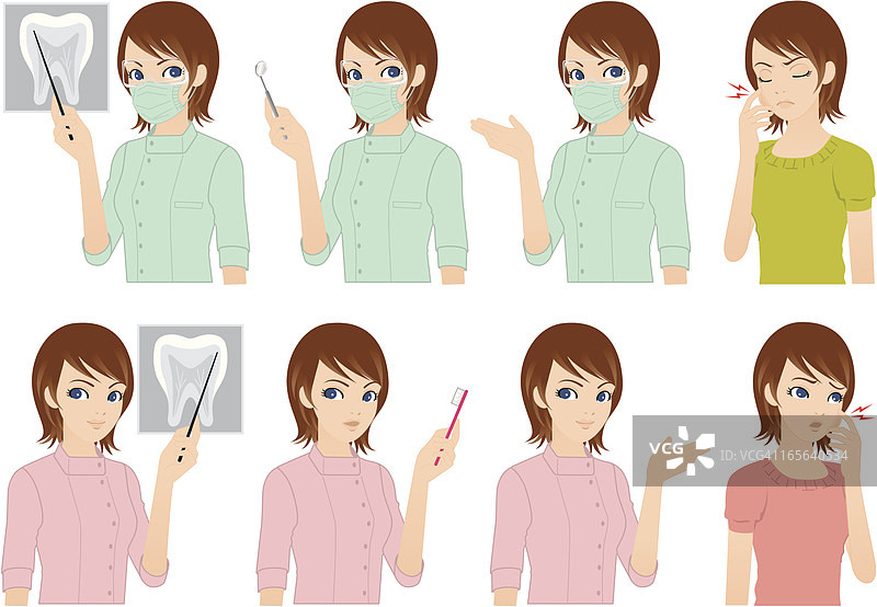 牙科医生和患者图片素材