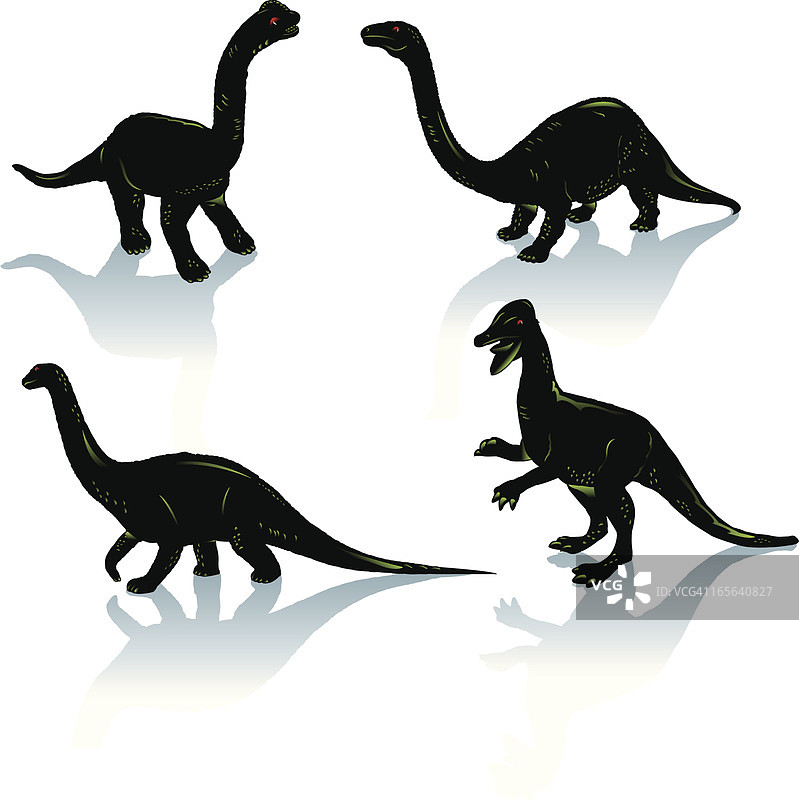 恐龙剪影图片素材
