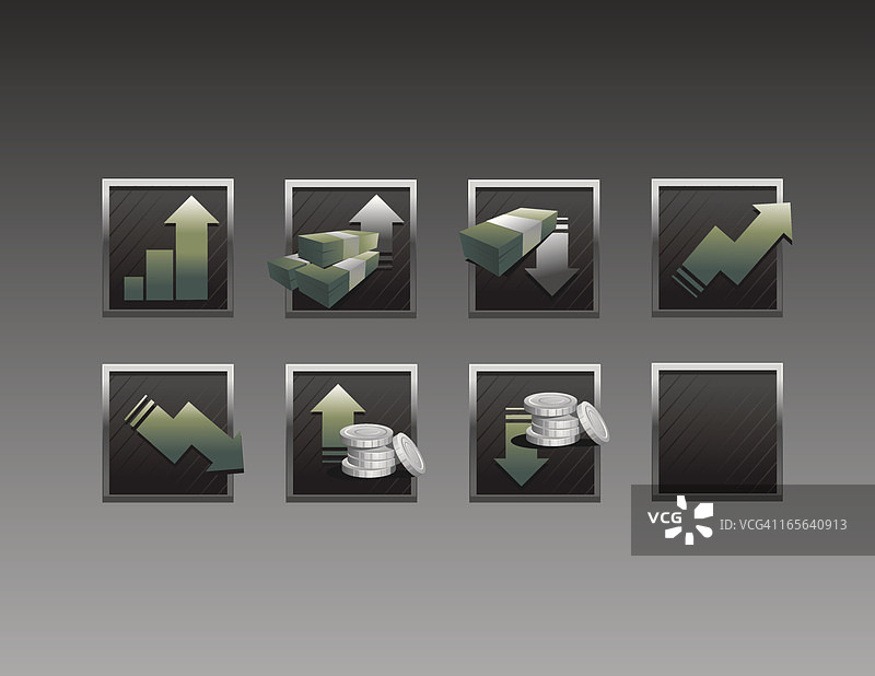 资金流向图标集图片素材